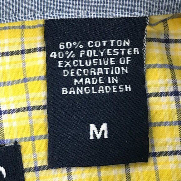 Chaps Easy Care Button Down Shirt Men's Medium Plaid Short Sleeve Woven Casual - Picture 9 of 12